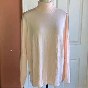 NWT Chicos Turtleneck Sweater Lightweight Pale Pink XLarge Large